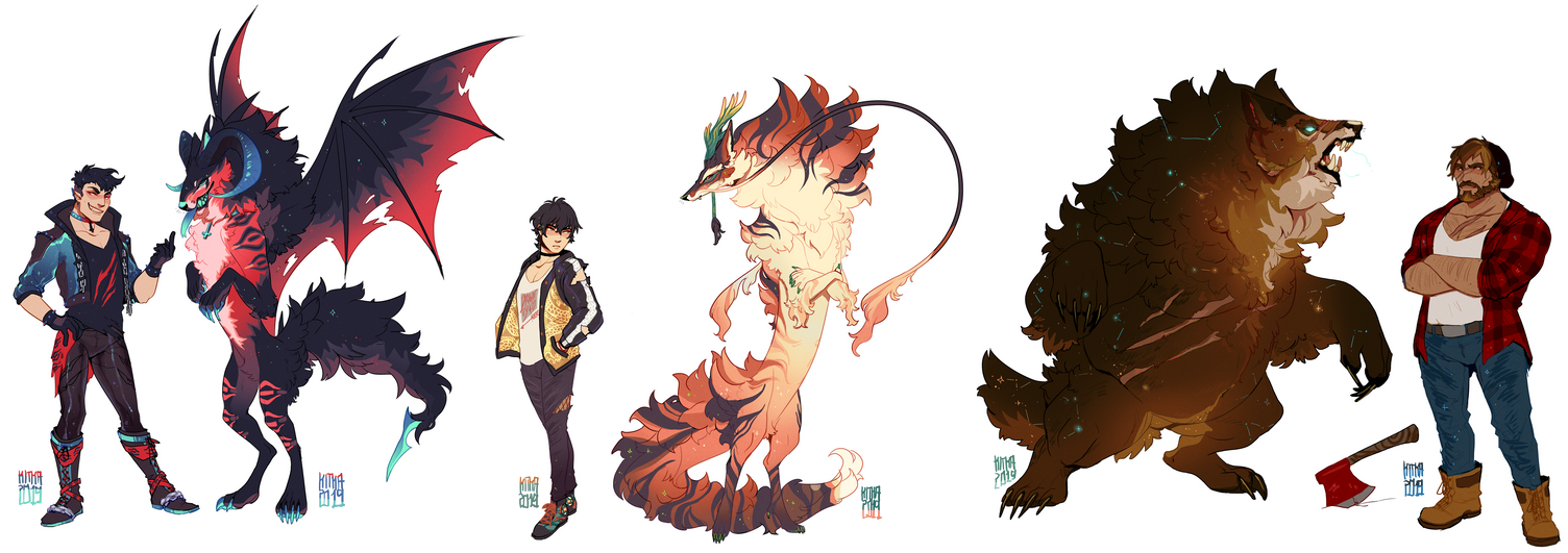 #10 One Offs!- Werewolf Variants (CLOSED) by Kitkaloid on DeviantArt