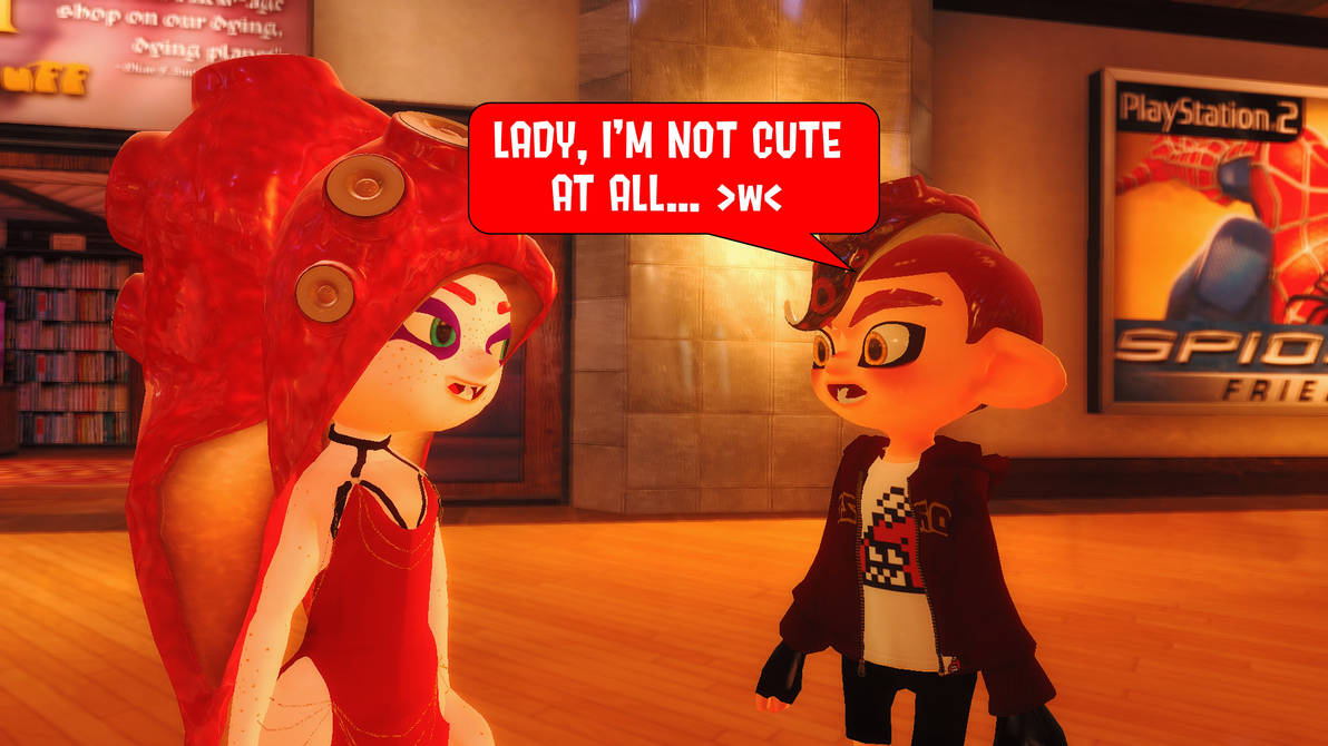 Red Octoling girl she's calling me cute! by KKTheOctolingBoy on DeviantArt
