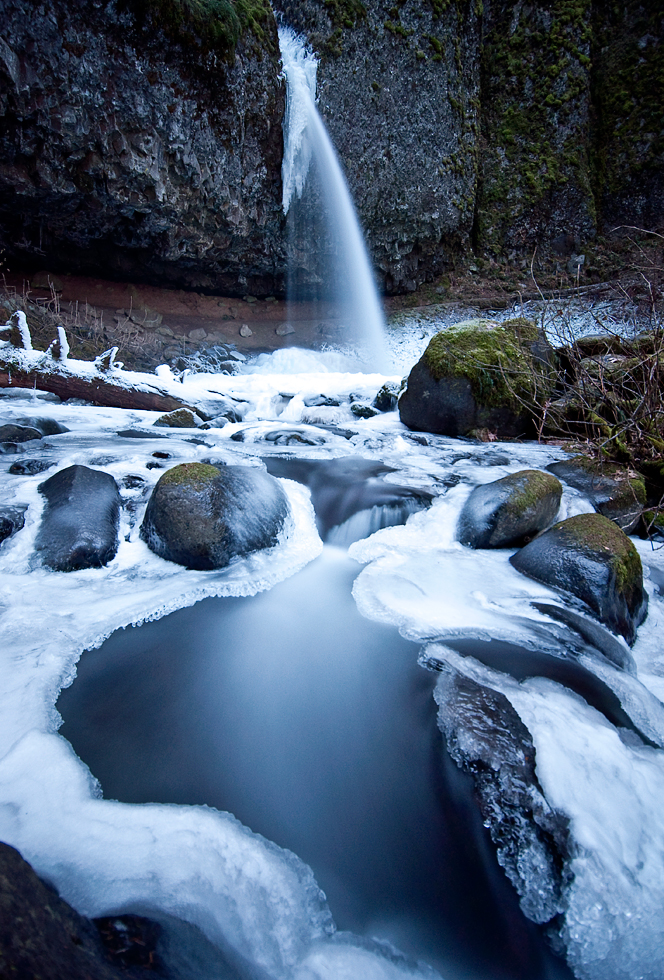 Ponytail Falls, Winter Study