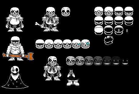 Normal Sans and Underswap Sans dialogue sprites by iGretz on