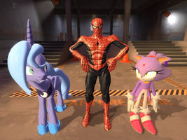 Spidey, Blaze, and Luna