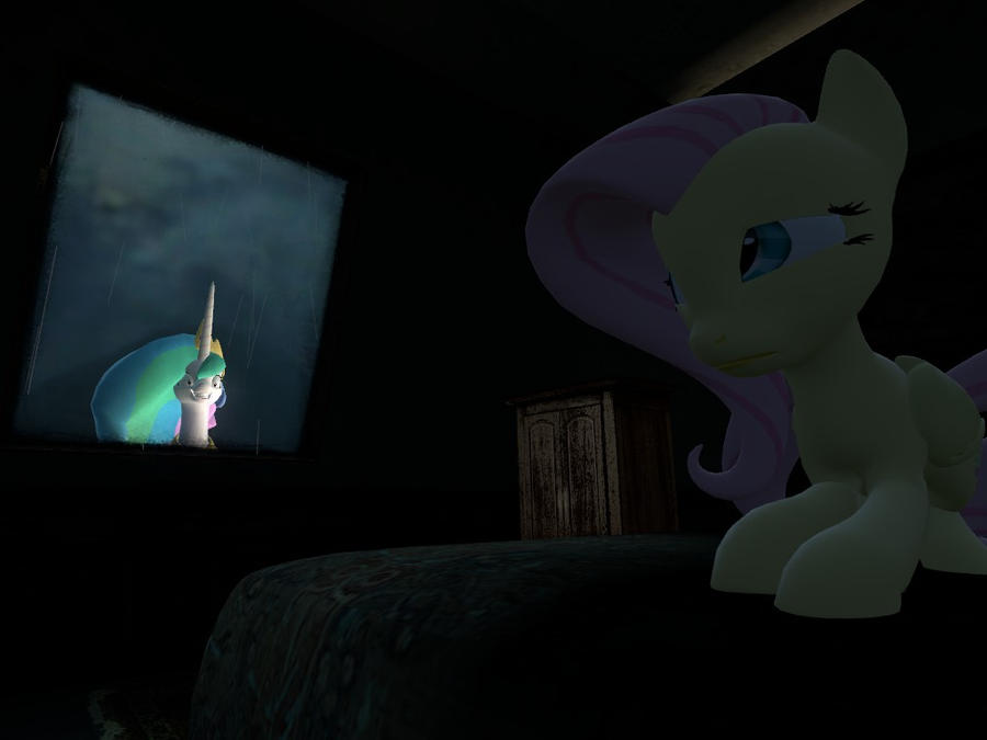 Molestia stalks Fluttershy