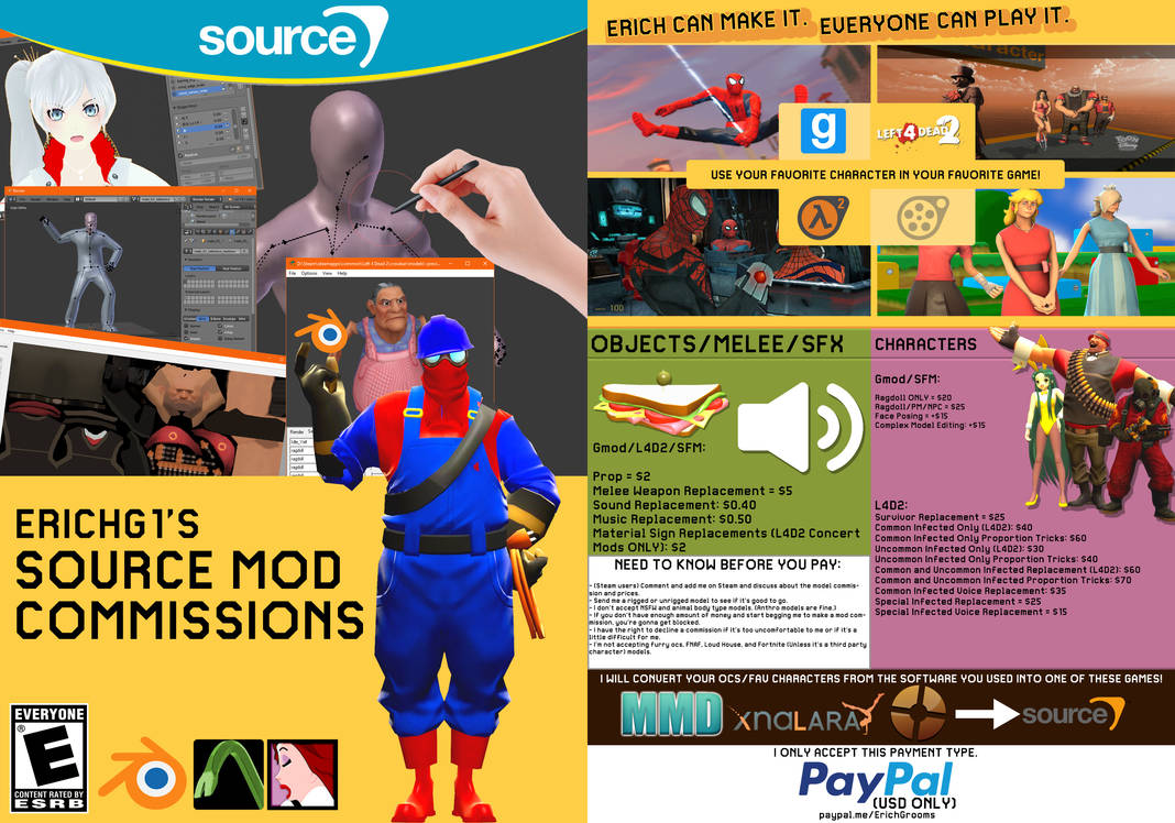 Mod Commisions Erich's Mod Commission Sheet by ErichGrooms3 on DeviantArt