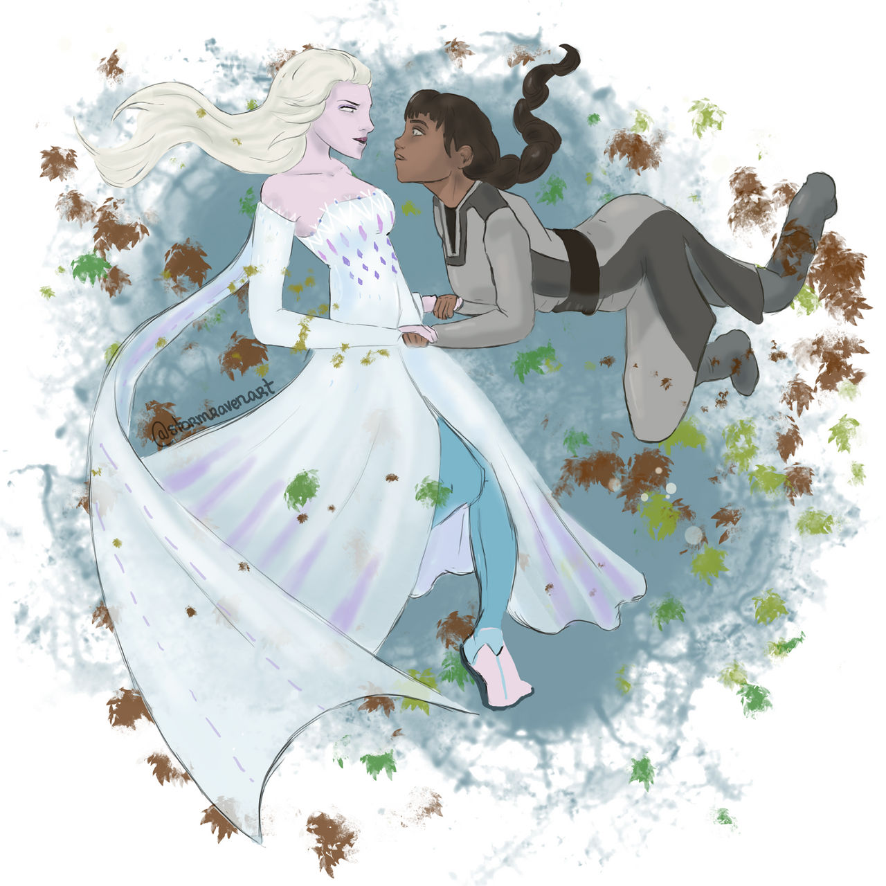 Elsa and Honeymaren by Stormravenart on DeviantArt