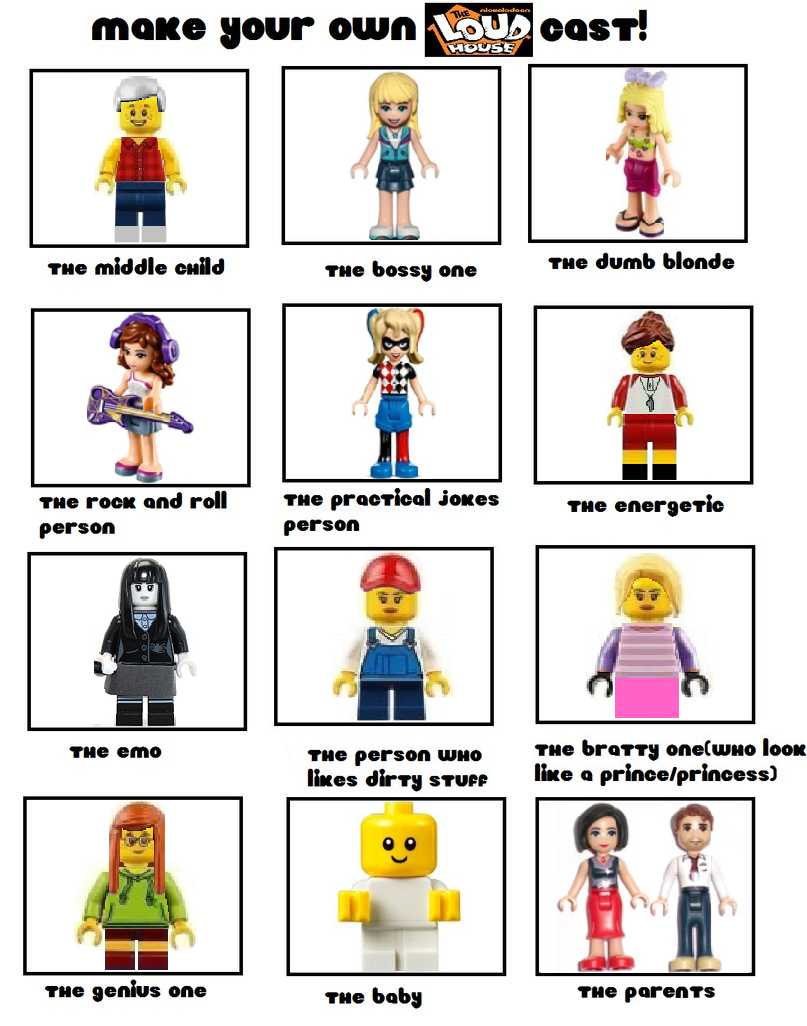 Parametre Figur Opdatering Make Your Own The Loud House Cast Family In Lego by LoudCasaFanRico on  DeviantArt