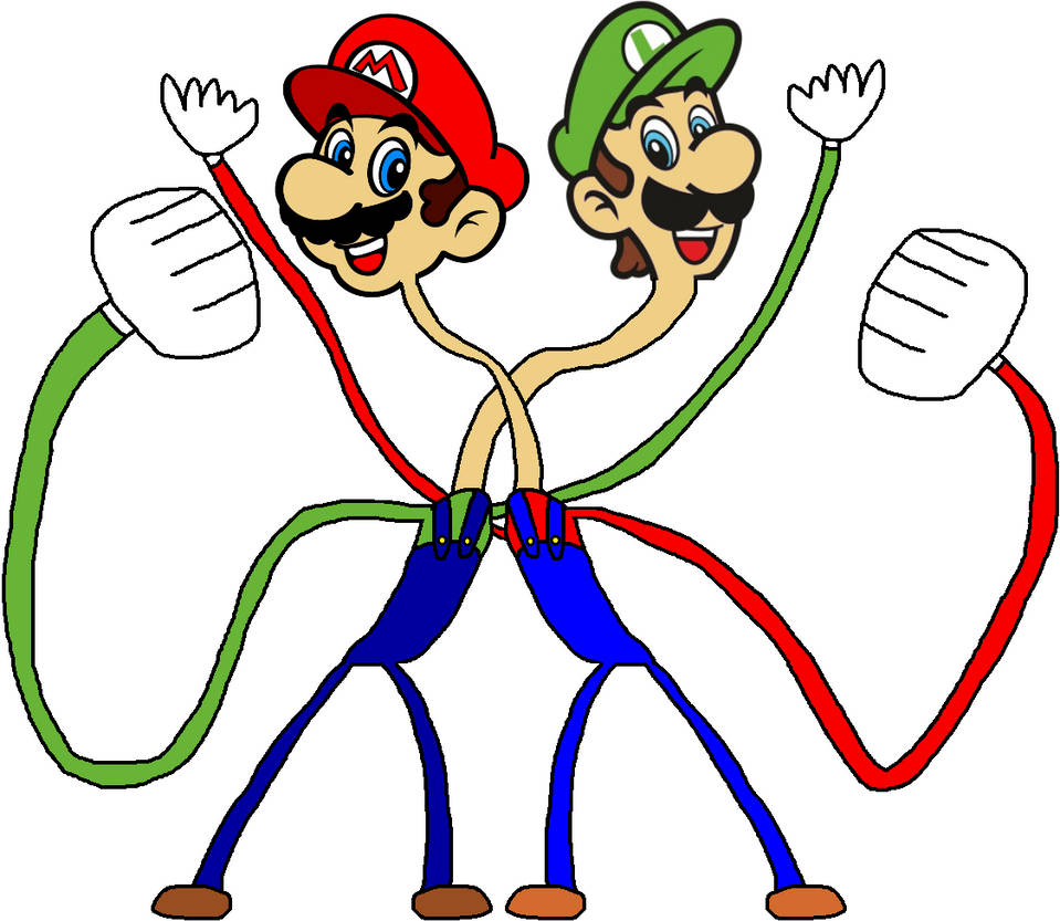 Elastic Rubber Stretching Mario And Luigi Brothers by LoudCasaFanRico ...
