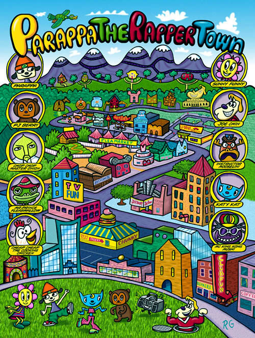 Parappa The Rapper Town by LoudCasaFanRico on DeviantArt