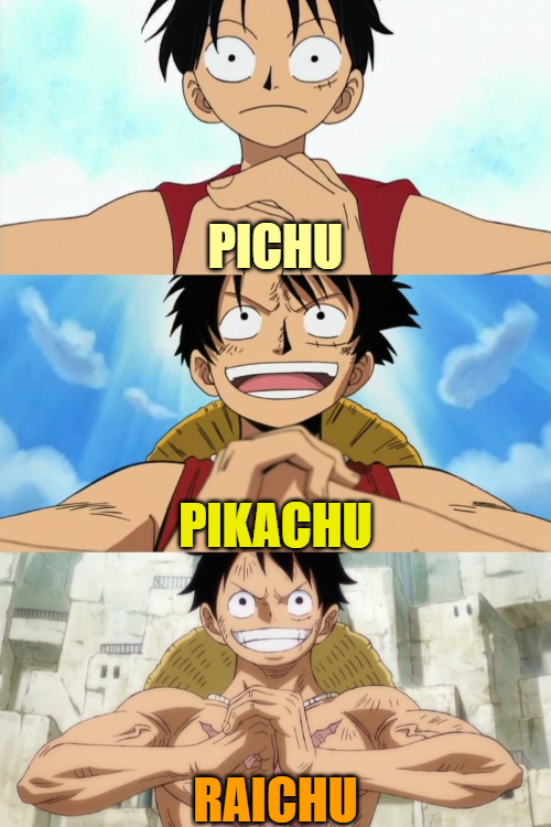 Evolution of MONKEY D. LUFFY