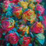 Roses In Heavy Acrylic