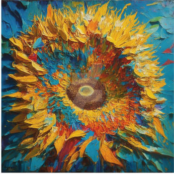 Sunflower In Heavy Acrylic