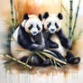 Panda A - Watercolors