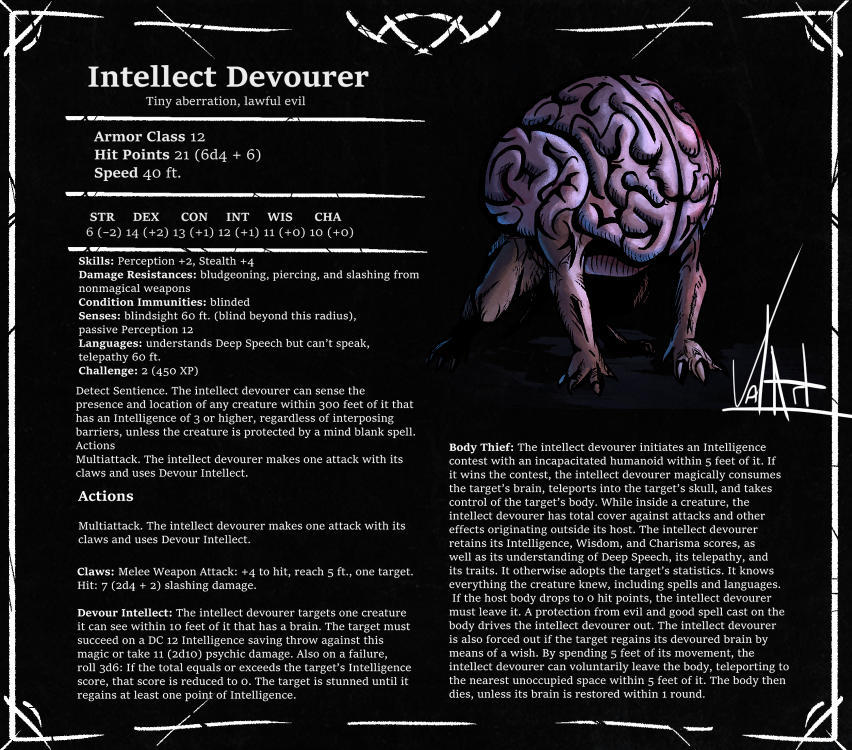 Intellect Devourer - DnD 5e by ValKenkuArt on DeviantArt