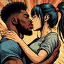 Black man x Asian Woman Interracial blasian kiss