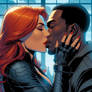 Marvel Natasha Romanoff Interracial kiss BMWW