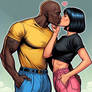 Black Man x White Woman Interracial kiss by A.I.