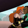John Stewart x Hawkgirl Interracial kiss BMWW