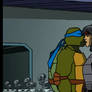 tmnt 2003 Leo x Karai Interspecies kiss