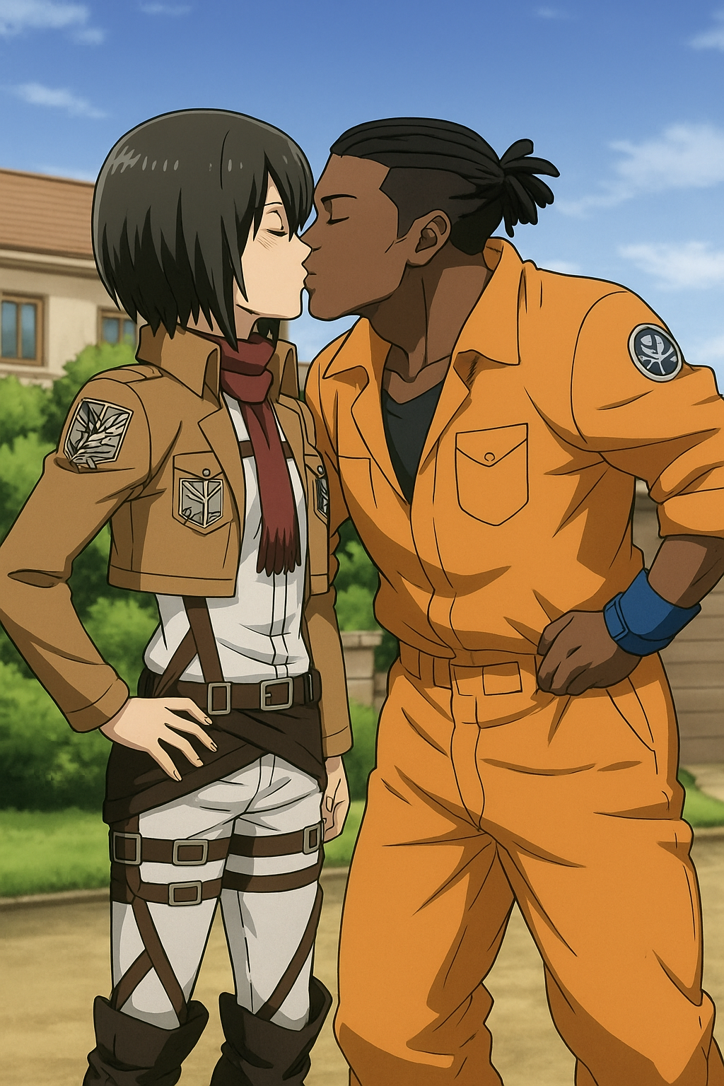 Awbm Mikasa Ackerman Interracial Blasian Kiss BMAW AWBM by DukeThomas on ...