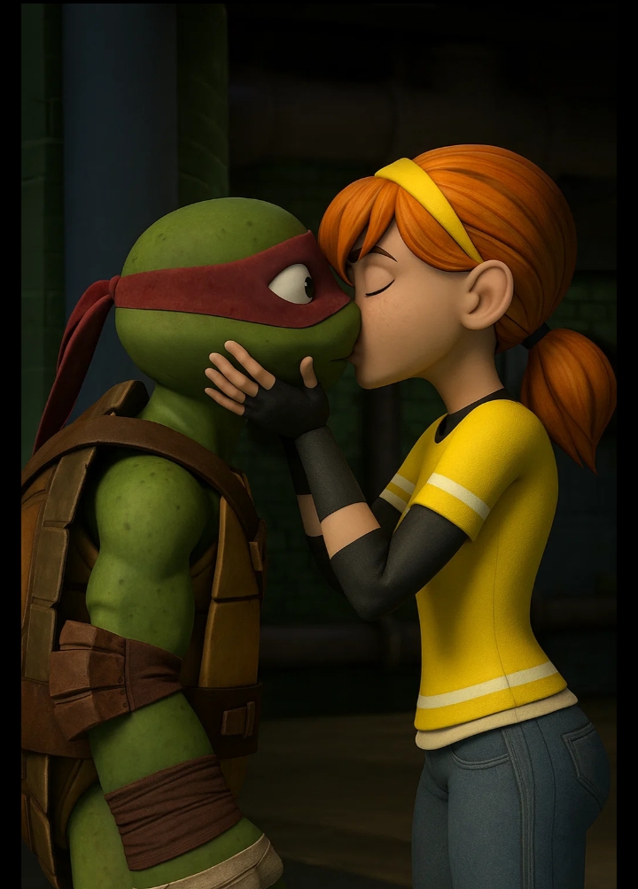 TMNT 2012 Apritello Interspecies kiss