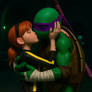 TMNT 2012 Apritello Interspecies kiss Kunoichi