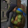 TMNT 1987 Leo x Lotus Interspecies kiss
