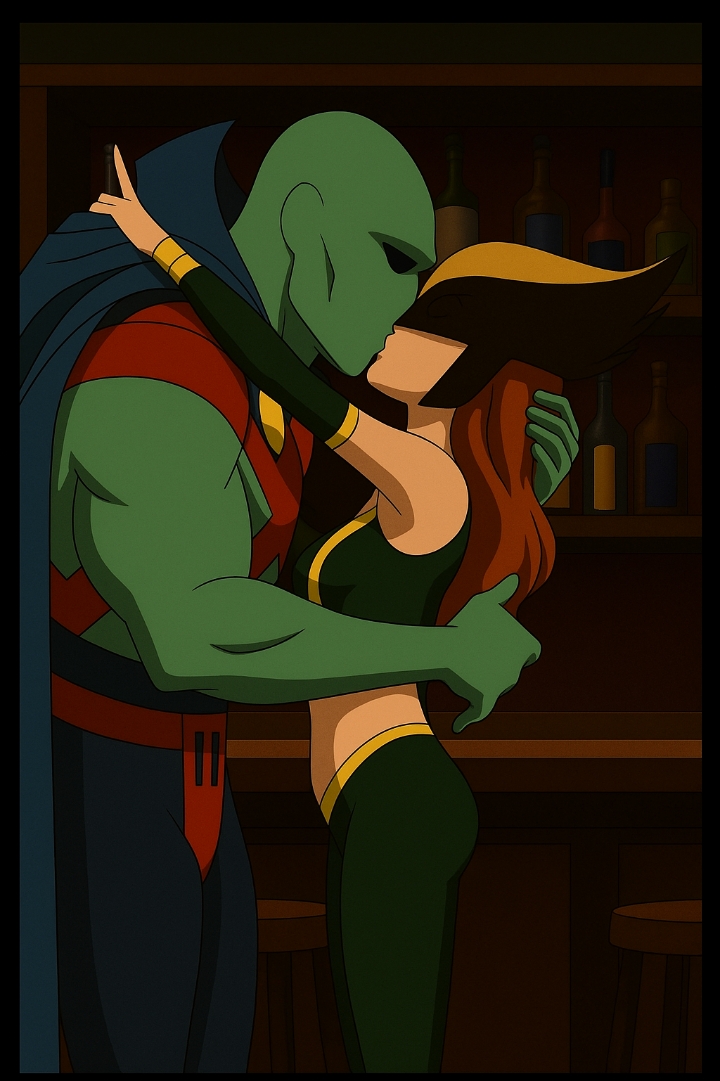Hawkgirl Shayera Hol Interspecies kiss