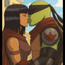 TMNT Dark Leo x Karai Leorai Interspecies kiss
