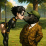 Detective Chimp x Nightshade Eve Interspecies kiss