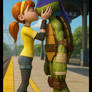 TMNT 2012 Apritello Interspecies kiss