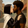 Teen Titans Raven Rachel Interracial kiss BMWW
