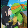 TMNT Mikey x Shinigami anime Interspecies kiss