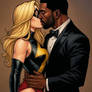 Ms Marvel Carol Interracial kiss BMWW BMLWW