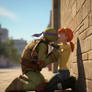 TMNT 2012 Apritello Interspecies kiss