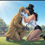 Detective Chimp x Zatanna Zatara Interspecies kiss