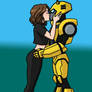 Animated Bumblebee x Charlie Interspecies kiss