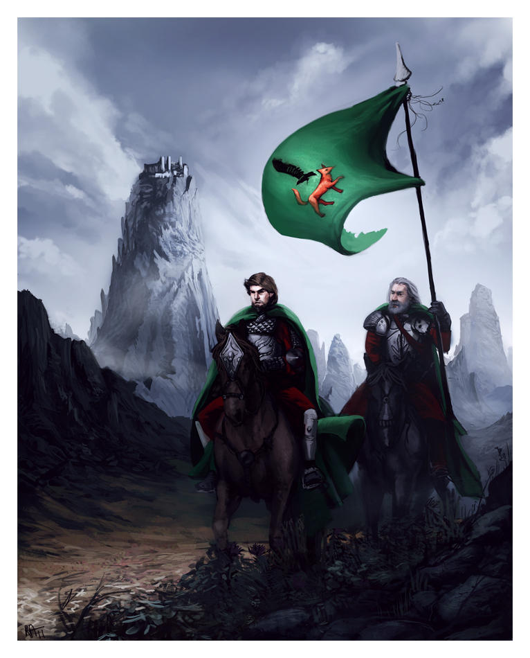 Eyrie Rulers Riding past the Eyrie by ReneAigner on DeviantArt