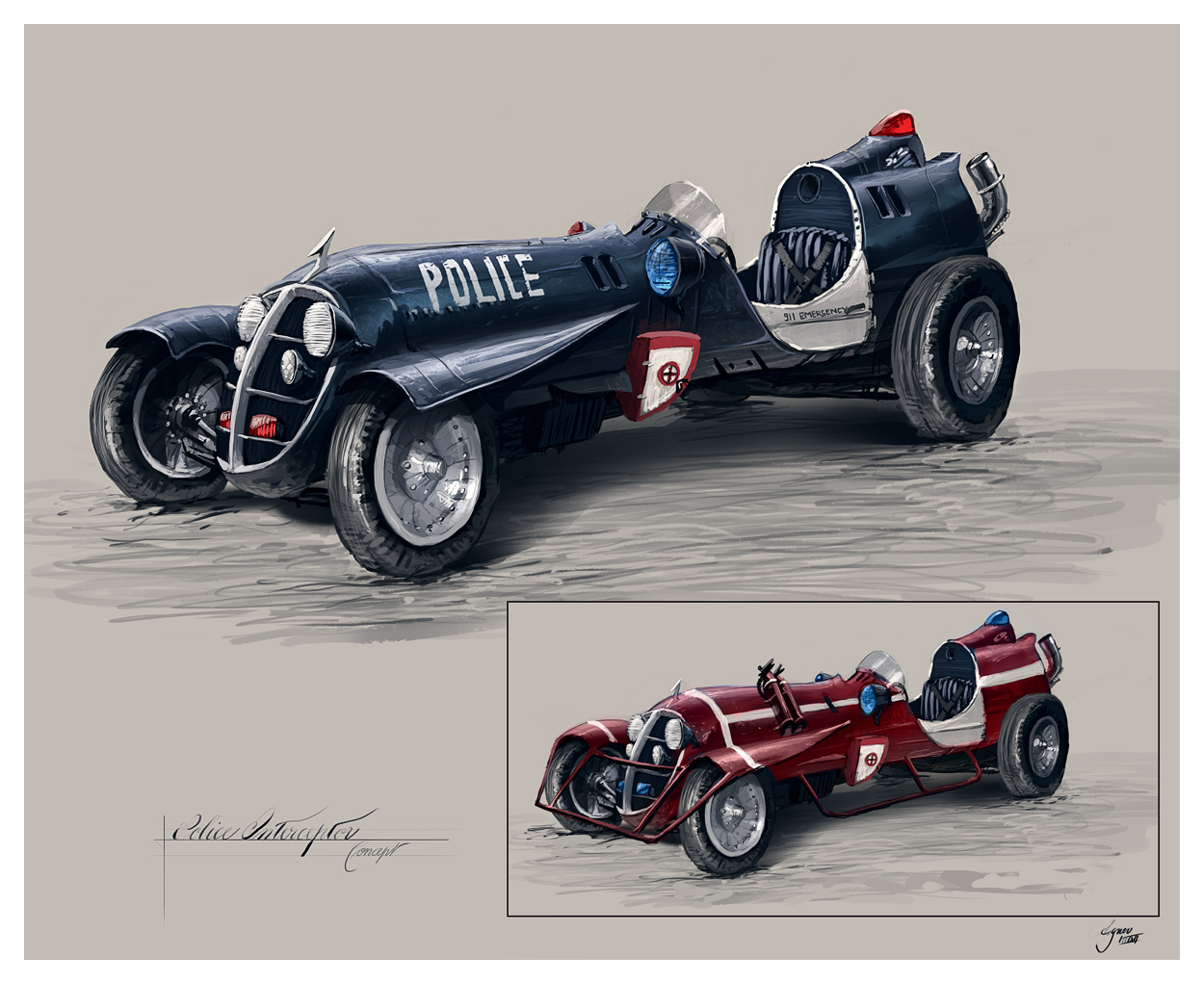 30's Police Car Concept