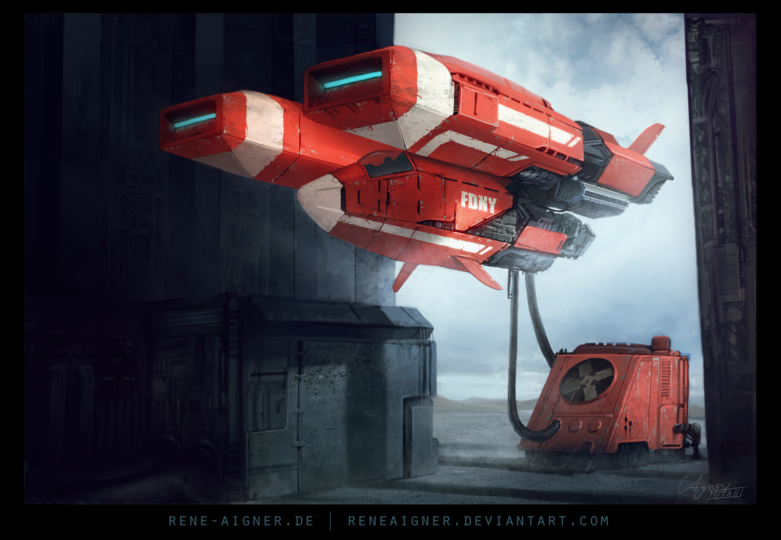 Deviantart Fire Engine SciFi Fire Engine by ReneAigner on DeviantArt