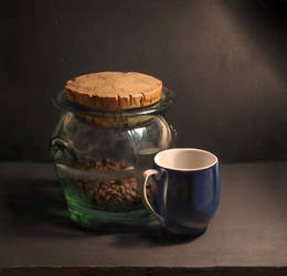 Still Life with Coffee Beans