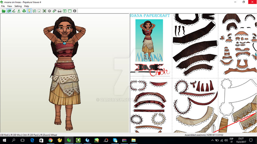 Moana Papercraft