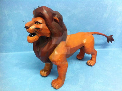 Adult Simba Papercraft by darcrash on DeviantArt