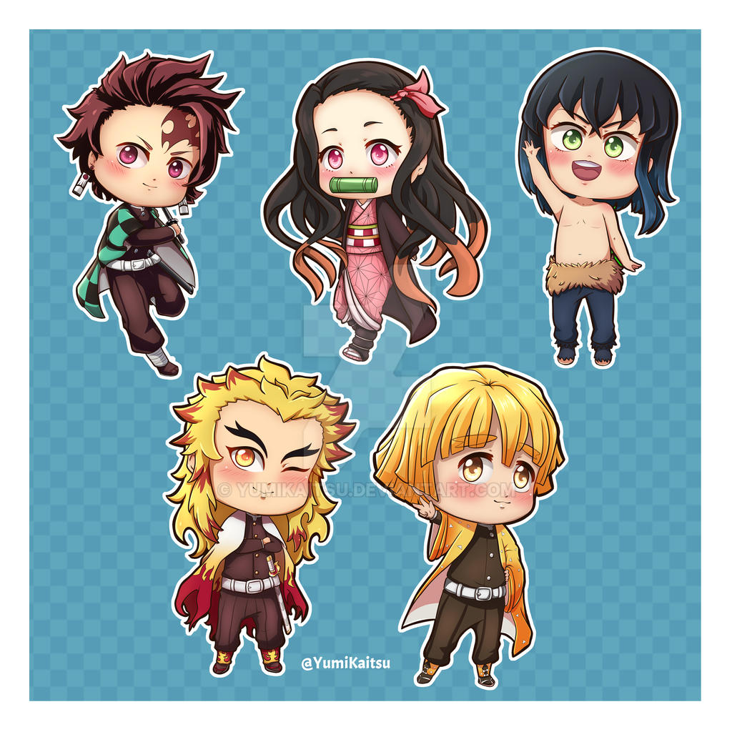 Kimetsu no Yaiba Chibi Stickers by YumiKaitsu on DeviantArt