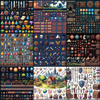 2D Mixed Pixel Game Art Bundle 2