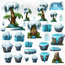 FREE Video Game Assets - Snow Tropics