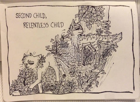 Inktober 2015 #4 - Second Child, Relentless Child