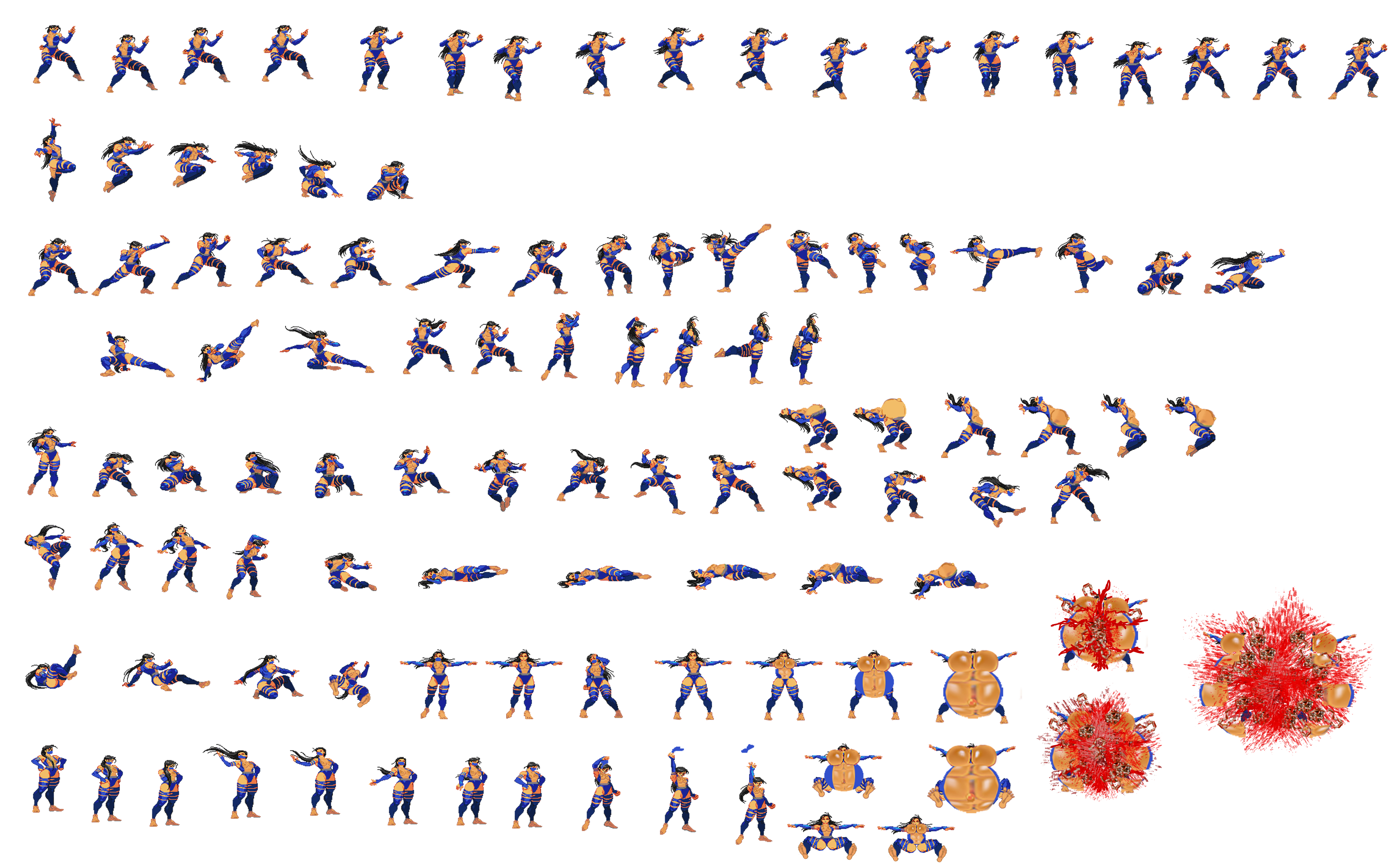 Kitana custom Sprite sheet -updated- by Darkburster1 on DeviantArt