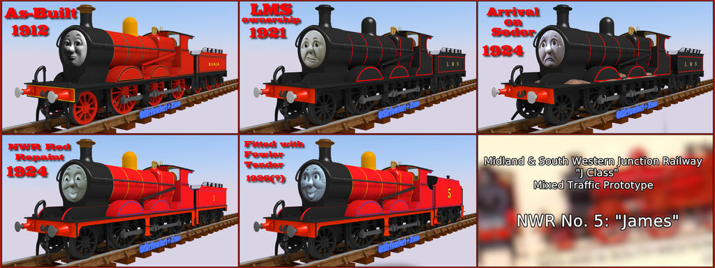 James The Red Engine (MSWJR J CLASS) by Sirfowler1 on DeviantArt