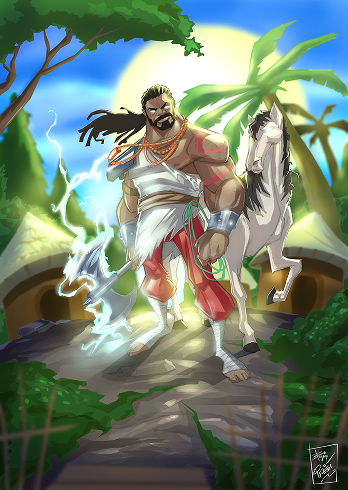shango:god of thunder and lightning by artnerdx on DeviantArt
