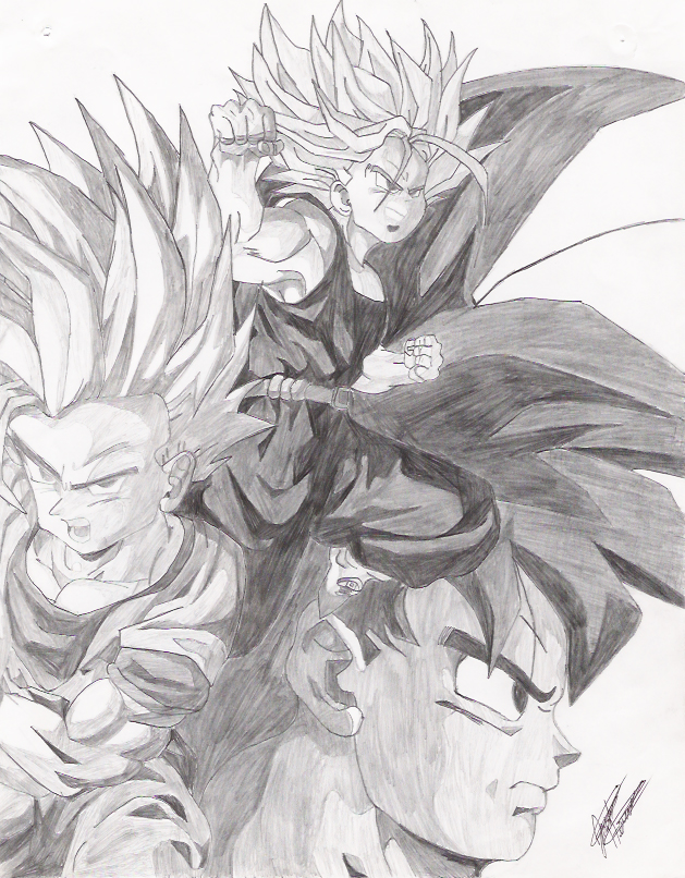  Trunks, Goku, Gohan