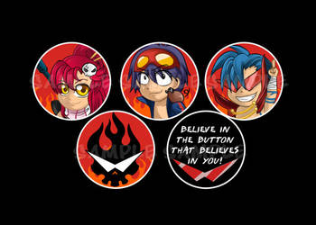 Gurren Lagann Button Set